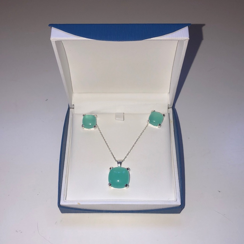 Fox sterling silver earring and necklace set.